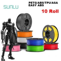SUNLU Filament 3D PETG/ABS/EASY ABS/ASA/TPU 1,75 mm 10 rolek 1 KG (TPU 0,5 KG/rolka) Filament do drukarki 3D do drukarki 3D