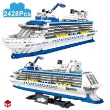 Miasto 2428Pcs Statek wycieczkowy Żaglówka Mini Model Klocki Kreatywne Duże Okręty Oceaniczne Klocki MOC Zabawki Prezenty dla dzieci