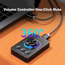 Manopola di regolazione del controllo del volume esterno USB Compatibile con Bluetooth 5.1 con Play Pause Skip Mute 3 modalità di controllo del volume Regolazione audio