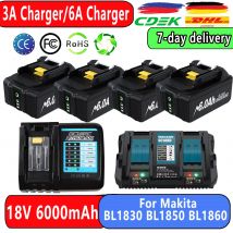 BL1860 Per Makita 18V Batteria Batteria Ricaricabile 18650 Cella agli Ioni di Litio Per Makita Strumento di Potere BL1860 BL1830 BL1850B LXT400