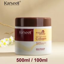 Karseell Trattamento per capelli al collagene Riparazione profonda Condizionante Olio di argan Maschera per capelli Essenza per capelli secchi e danneggiati 100 ml/500 ml