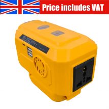 Rechargeable For Dewalt 20V 18V Lithium Battery Inverter Generator DC 20V Portable Inverter Power Station with LED Light USB