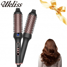 1,5-Zoll-Thermobürste Erstellen Sie lose und voluminöse Locken. Beheizte Lockenstabbürste. 9 Wärmeinstellungen. Ionic Hair Curler Curling Comb