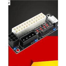 Dual PSU Power Adapter ATX 24Pin to Molex 4Pin/SATA/6Pin Power Supply Board Sync Extender Cable Add2psu for Graphics Card Mining