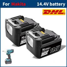 14,4 V/6ah Li-Ionen-Akku Ersatz für Makita 14V Batterie bl1440 lxt200 bdf340 td131d mit LED-Ladegerät