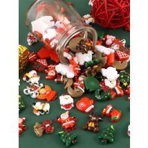 Mix Designs 30pcs Festival Party Decorations Tree Shoes Snowman Cartoon DIY Resin Flatback Lucky Bag Phone Beauty Accessories