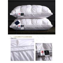 Five-Star Hotel 95% Goose Down Pillo,Pure Cotton Face,3D Bread Pulling Flower Sleeping Pillow Core,Adult Home almohadas 48*74cm