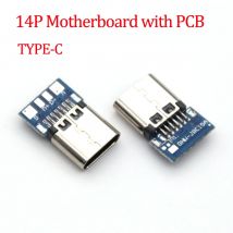 1–10 Stück USB 3.1 Typ C-Stecker, 14-polige Buchse, Durchgangslöcher, PCB 180, vertikale Abschirmung, USB-C