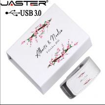 JASTER USB 3.0 Flash Drives Leather New Cute Wholesale 4GB 8GB Pen drive 16GB 32GB 64GB LOGO