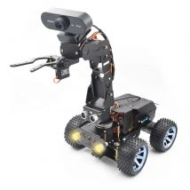 Adeept PiCar Pro V2 Robotics Kit(Raspberry Pi NOT Included), Smart Car with 4-DOF Robotic Arm for Pi 5/4/3