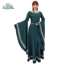 DAIZBELLA Damen Renaissance Kleid Kleid Damen Mittelalterkleid mit Spitzendekoration Halloween Party Renaissance Fair Kleid