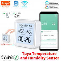 Tuya Zigbee WiFi Temperature Humidity Sensor Hygrometer Thermometer Detector Smart Life Remote Control Support Alexa Google Home