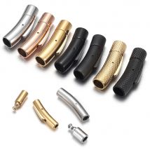 Edelstahl-Schmuckkomponenten, Bajonettverschluss, 2–8 mm, Federzylinderverschluss, DIY-Armbandteile, Schmuckherstellungszubehör