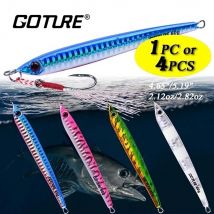 Goture 4 teile/los Metall Langsam Jigging Löffel Köder 60g 80g 100g 150g Qualität Professionelle Angeln locken Ozean Jig Löffel Trolling Köder