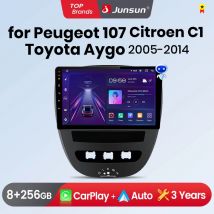 Junsun CarPlay Android Auto autoradio per Peugeot 107 Toyota Aygo Citroen C1 2005 - 2014 360 fotocamera RDS BT DSP 2 din autoradio