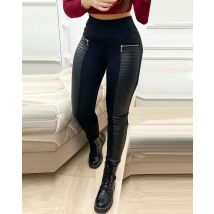 Hohe Taille Leder Leggings Für Frauen Schwarz Licht Matt Dünne Dicke Weibliche Fitness PU Leggings Sexy Push-Up Dünne Hosen