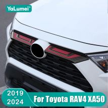 Auto Racing Front Grille Streifen Trim Abdeckung Aufkleber Für Toyota RAV4 XA50 2019 2020 2021 2022 2023 2024 RAV 4 Hybrid Zubehör