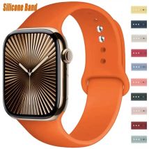 Silicone Band For Apple Watch strap 44mm 45mm 40m 41mm 42-38mm 45 mm sport bracelet iwatch series 10 8 7 6 5 4 SE 9 Ultra 2 49mm