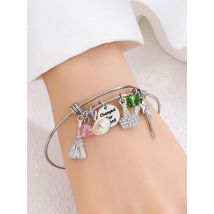 Wicked the Musical Charms Bracelets Elphaba Glinda Friendship Adjustable Bracelet for Women Girl Jewelry Valentine's Day Gifts