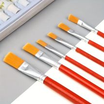 6 pezzi/set, penna per pittura a guazzo per acquerello, capelli in nylon, manico in legno, set di pennelli per disegno, materiali artistici, cancelleria per studenti