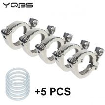 YQBS 1"- 8"  Inch Sanitary Stainless Steel  Tri  Ferrule Clamps Clover SS 304 Fit for Pipe Flange With Silicone gasket