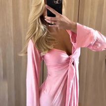 Neue Herbst Winter T-Shirt Frauen sexy niedrige Brust V-Ausschnitt Top Streetwear Mode lange Ärmel solide weibliche Club Party vielseitige T-Shirts