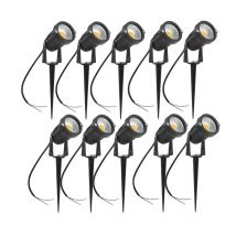 Lampa ogrodowa LED na trawnik 5W 10W 15W zewnętrzna wodoodporna IP65 220V110V12V24V krajobrazowa żarówka z kolcem ścieżka ogrodowa COB reflektory na trawnik