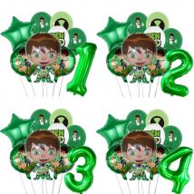 1Set Ben 10 Balloon 32 Inch Number Foil Balloons 1st-9st Kids Ben Game Theme Birthday Party Decorations Baby Shower Globos Toy