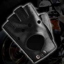 Pu Leder handschuhe Männer Halb finger Fitness Sport fahren rutsch fest stark verschleiß fest fahren Retro Motorrad Leder handschuh