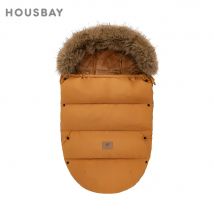Baby-Umschlag im Kinderwagen, 0–24 Monate, Winter, winddicht, Fußsack, braune Farbe, 92 cm Länge, universelles Kinderwagen-Kinderwagen-Zubehör