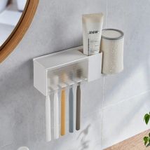 Badezimmer Regale Wand Halterung Zahnbürste Zahnpasta Halter Saugnapf Lagerung Rack Toilettenartikel Organizer Bad Zubehör