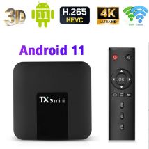 Dispositivo de tv inteligente Tx3mini, decodificador con android 11,0, 2023, UHD, HDR10, 4K, H. 265, Amlogic S905, WIFi 5G, iptv, multimedia, 2GB, 16 GB