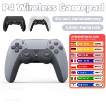 Bezprzewodowy gamepad P4 do PS4, kontroler kompatybilny z Bluetooth do PS4 Slim/PS4 Pro/Win 10 PC Platforma Steam, joystick 6-osiowy