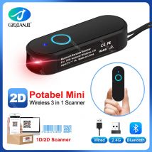 Bluetooth 2D Mini Mobile Pocket Barcode Scanner Tragbarer 2,4G Wireless 1D 2D QR PDF417 Barcodeleser für Lagerbestand