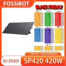 Pannello solare portatile Fordable FOSSiBOT SP420 da 420 W, efficienza di conversione 23,4%, impermeabile IP67, pieghevole e portatile
