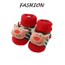 Cute Santa Claus Doll Knitted Baby Socks Newborn Toddler Soft Snowman Deer Warm Floor Socks Girls Infant Boys Mid Socks New