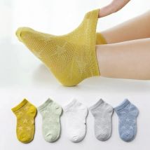 5Pairs Kinder Socken Sommer Baumwolle Jungen Mädchen Socken Nette Atmungsaktive Cartoon Für Kinder Baby Socke Mesh Dünne Casual Socken