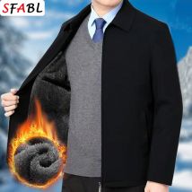 Dicke Fleece Warme Herren Winterjacke Winddicht Herren Wintermantel Fleece Blazer Herren Herbst Windschutz Casual Business Mantel L-3XL