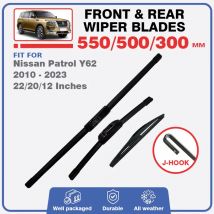For Nissan Patrol 6th GEN Y62 2010 - 2023 Front Rear Wiper Blades Windshield Windscreen Brushes Platinum Accessories V8 Spark