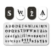 Nail Stamp MouTeen036 Coordinate Letter Bar Code Number Nail Stamping Plates Manicure Set For Nail Art Stamp
