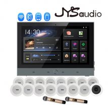 Karaoke WiFi Bluetooth 7 Zoll Bildschirm Wand verstärker Android Amp Smart Heimkino Soundsystem Mini Decken lautsprecher Wohn