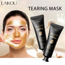 LAIKOU 24K Gold Snail Collagen Peel Off Mask Tiefenreinigung Ölkontrolle Schrumpfporen Feuchtigkeitsspendende Gesichtsmaske Hautpflege Kosmetik 50g