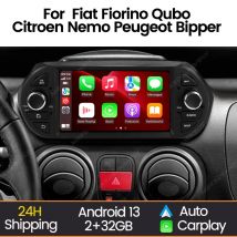 Android 13 Car Radio For Fiat Fiorino Qubo Citroen Nemo Peugeot Bipper 2008 -2017 Multimedia Video Player CarPlay Auto BT GPS