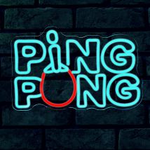 Pingpong Leucht reklame führte Neonlicht dimmbare Raum dekoration für Fitness studio Sport Fitness studio Tischtennis Club Wand lampe Logo USB angetrieben