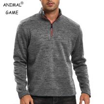 Herren-Sweatshirt mit halbem Reißverschluss, leicht, einfarbig, Pullover für Herren, langärmelig, Rollkragenpullover, Streetwear, warme Jackenmäntel