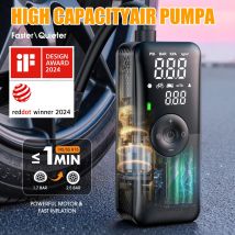 CARSUN Gonfiatore per pneumatici ricaricabile Gonfiatore digitale per pneumatici per auto senza fili per palline da bicicletta per moto Pompa d'aria per compressore portatile