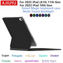 Tastiera Magic TouchPad per iPad (A16) 2025 11" Custodia iPad A16 11a 10a Generazione A3354 A3355 A3356 A2696 Smart Cover Retroilluminata
