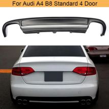 PP Heckschürze Diffusor Lippe für Audi A4 B8 Standard 4 Tür 2009 - 2012 Hinten Stoßstange Diffusor Lip Spoiler schutz Nicht S4