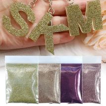 10 g/Beutel Funkelndes Pulver Epoxidharz Formfüllung Goldenes silbriges Harz Glitzerfüller für Schlüsselanhänger Anhänger Schmuck DIY Material