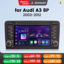 Junsun -REPRODUCTOR Multimedia con pantalla de 7 "y GPS para Audi, autorradio con Android, 4G, 8 núcleos, RDS, CarPlay inalámbrico, para Audi A3 8P S3 2003-2012